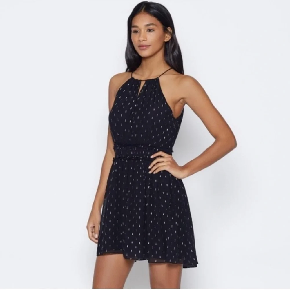 Joie Althia Metallic Embroidered Silk Dress - Picture 7 of 16